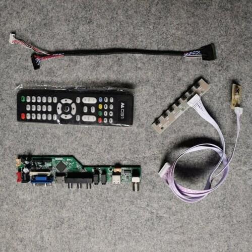 Controller board VGA USB 60Hz WLED Fit LTN101AT03/LTN133AT17/LTN133AT23/LTN133AT27 monitor screen 40-Pin LVDS 1366*768 Kit