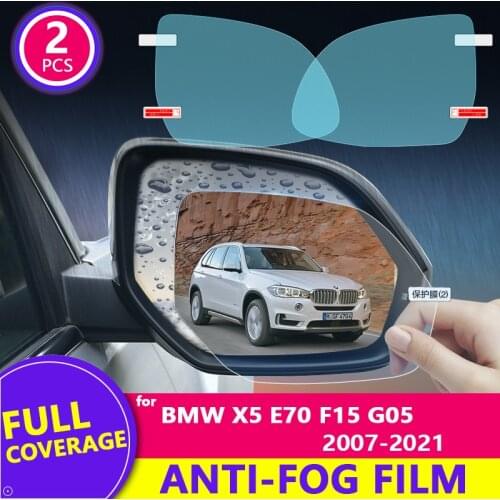 Rain Film Full Cover Rearview Mirror Clear Anti-Fog Rainproof for BMW X5 E70 F15 G05 2007-2021 Stickers Car Accessories Goods