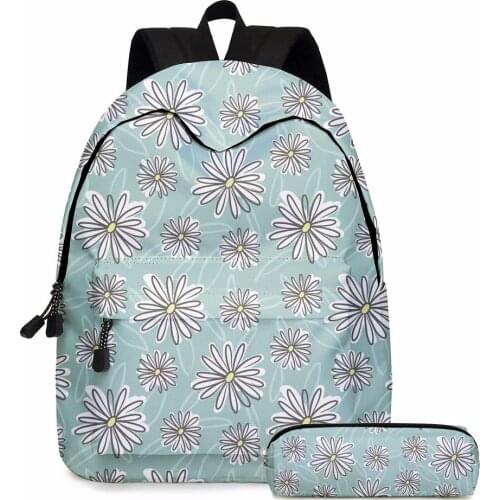 6-12 Year Old Childs School Bag Set for Girl Fashion Floral Prints School Backpack Kids School The Best Gift for Girl