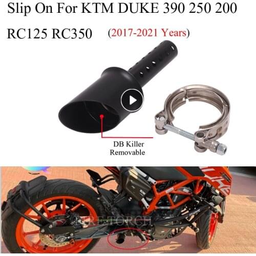 Slip On For DUKE 390 250 200 125 RC390 KTM390 2017 - 2021 Motorcycle GP Racing Ehxaust Escape Modify Hidden Muffler DB Killer