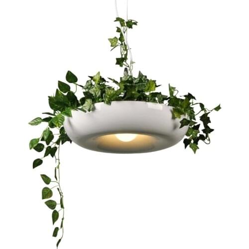Modern Plant Pot Pendant Lamp Nordic Dining Room Hanging Light Fixture DIY Potted Shade Luminaire Office Home Art Decor Lighting