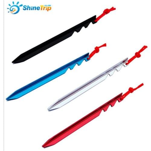 Tent Nail (10 pcs) Strong 18cm Triangular Adjustable Aluminium Alloy Stake Camping Equipment Outdoor Tool Tent Peg