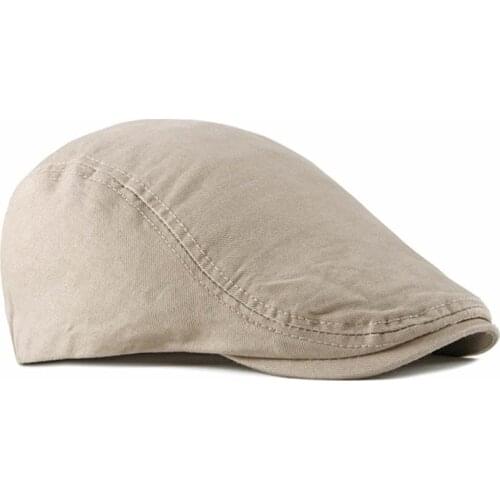 Fibonacci High Quality Retro Adult Berets Men Solid Color Cotton Cabbie Flatcap Hats for Womens Newsboy Caps