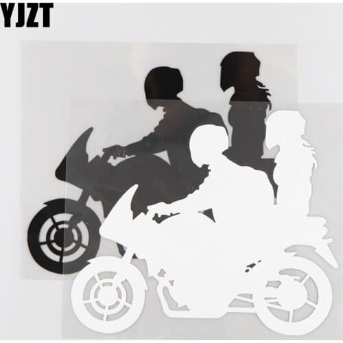 YJZT 18CM*15.3CM Motorcycle Driving Pattern Car Sticker Decor Vinyl Decal 1A-0070