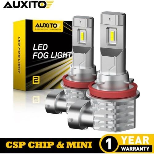 2pcs Mini CSP H8 H11 Fog Lamps 9005 9006 H10 LED car headlight 6000K 2000Lm No Radio Interference Anti-EMC auto Running Lights