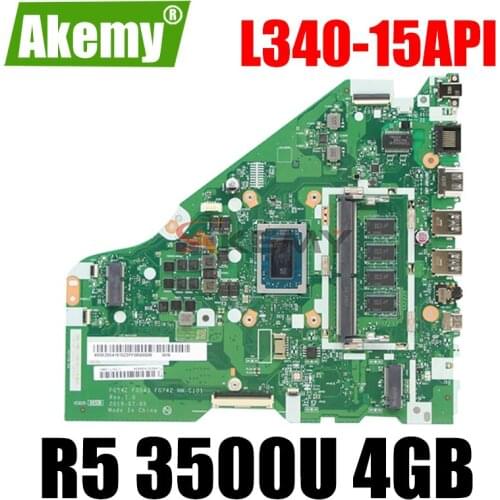 Akemy For Lenovo L340-15API L340-17API V155-15API Laptop Motherboard FG542 FG543 FG742 NM-C101 CPU R5 3500U 4GB RAM Tested 100
