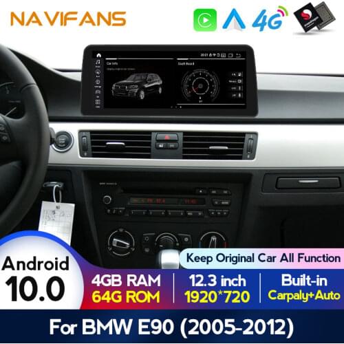 12.3inch IPS Screen Android 10 Car Radio Stereo For BMW E90 E91 E92 E93 2005-2012 Multimedia Player Carplay Auto BT Wifi DSP FM