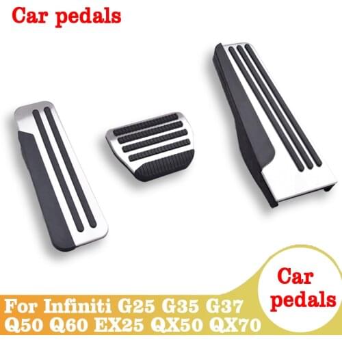 Car Fuel Brake Foot Rest Pedals Cover Non Slip Pad For Infiniti G25 G35 G37 Q50 Q60 EX25 QX50 QX70 Pedals Accessories