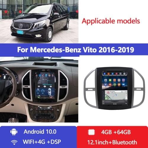 Tesla Screen Android 10.0 DSP CarPlay Car Radio Multimedia Video Player Auto GPS For Mercedes Benz Vito 2014 - 2020 2 din dvd