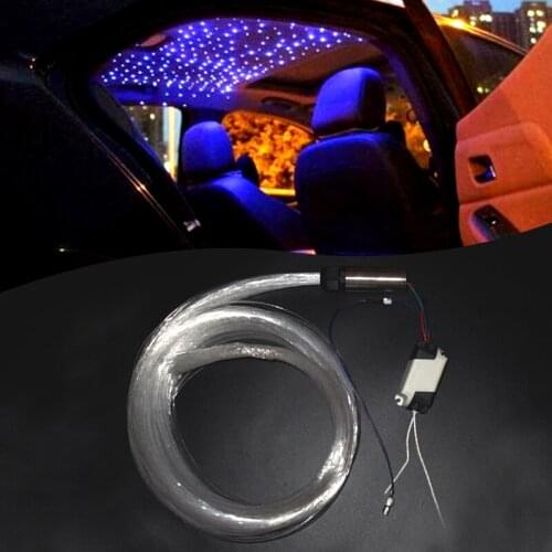 Car 12V 200 x RGB LED Fiber Optic Star Ceiling Light Kit Twinkle Remote Control