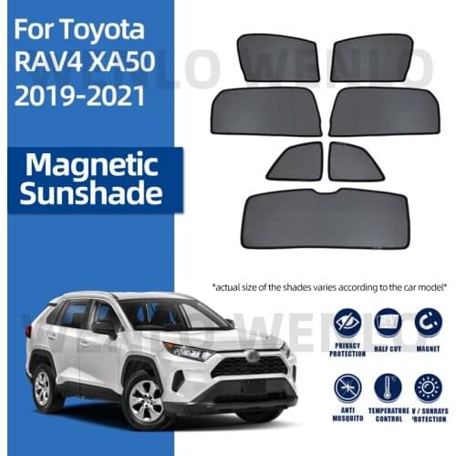 For Toyota RAV4 2019-2021 Car Sun Shade Magnetic Sunshield Darkening Mesh Windscreen Curtain Protective Sunshade Window Covers