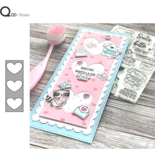 Hollowed Heart Shape Frame Cutting Dies Stamps Dies Scrapbooking Mold Cut Handmade Tools DIY Craft Decoration 2020 New Metal Die