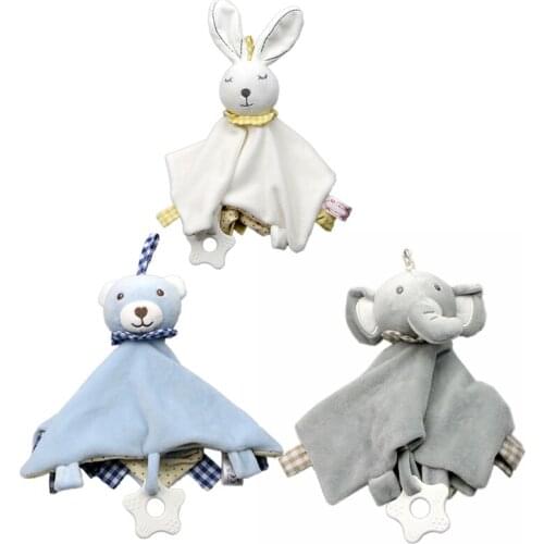 Baby Teether Rattles Toys 0 12 Months Soft Appease Towel Stuffed Animals Comforter Toy Bunny Baby Plush Toys Sleeping Toys Doll