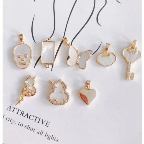 DIY jewelry accessories simple alloy hollow geometric pendant jewelry accessories materials