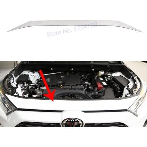 For Toyota Rav4 RAV 4 2019 2020 Front Hood Engine Decorative Cover Trim Sticker Stainless Steel Decoration Accessories