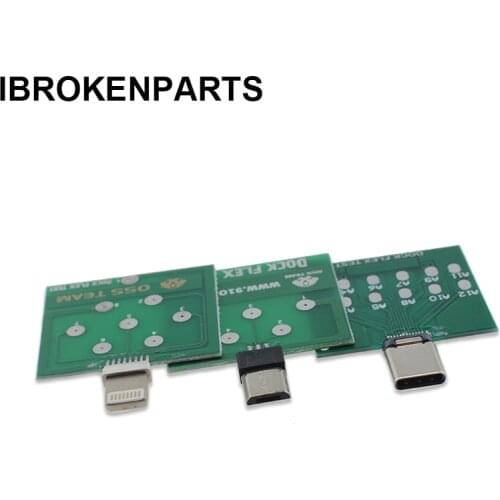 Micro USB Dock Flex Test Board for iPhone 11 xs x 6 7 8 6s Android Phone U2 Battery Type C Power Charging Easy Testing Tool