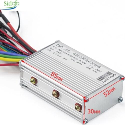 Bldc Controller Electric 48V Brushless Motor Controller Electric Scooter Controller 36V 350W 500W with Hall Brake 24V Ebike