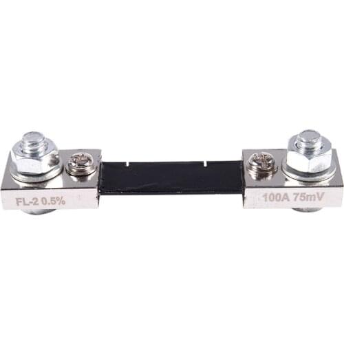 FL-2 DC 100A 75MV Current Shunt Resistor for AMP Ampere instrument panel Black