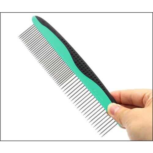 Pet Stainless Steel Needle Row Comb With Sparse And Dense Double Teeth Open Knot Combs For Dogs Cats Hair Removal Beauty Product