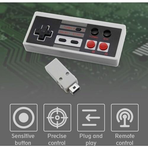 2.4GHz Game Console Wireless Joystick Gamepad Controller for Nintend Entertainment System NES Mini Classic Edition
