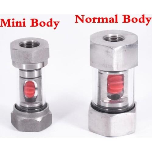 1/4" 3/8" 1/2" 3/4" 1" BSPT Female In-Line SS304 Stainless Window Sight Flow Indicator With Impeller Hydraulic Oil Water