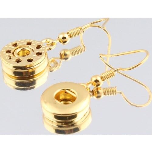 Fashion Snap Earring Metal Charm Snap Earring Fit 12mm Button Snap DIY Jewelry ZI009-12mm