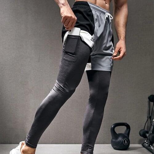 Men Joggers Running Track Pants Basketball Gym Jogging Workout Training Fitness Skinny Male Tight Sport Joger
