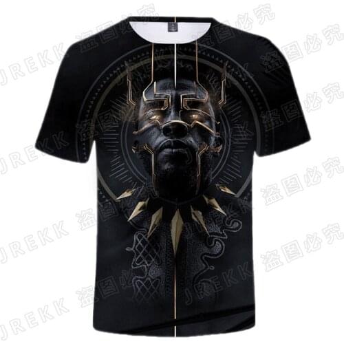 2021 New Summer Black Panther T shirt Men Women Children 3D Printed T-shirt Boy Girl Kids Fashion Superhero Cool Tops Tee