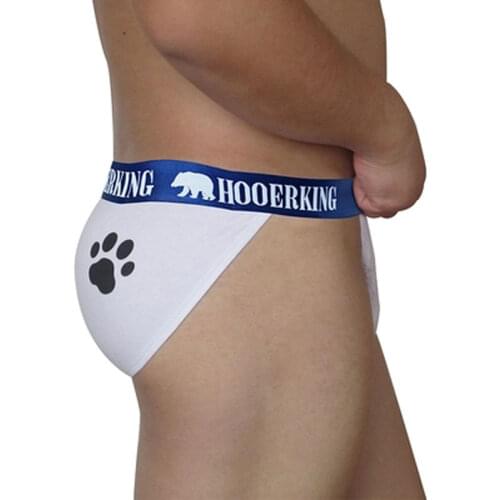 2018 New Arrival HOOERKING Bear Claw Paw Print Underwear Plus Size Mens Briefs Gay Proud Shorts White Black Orange L XL XXL 3XL