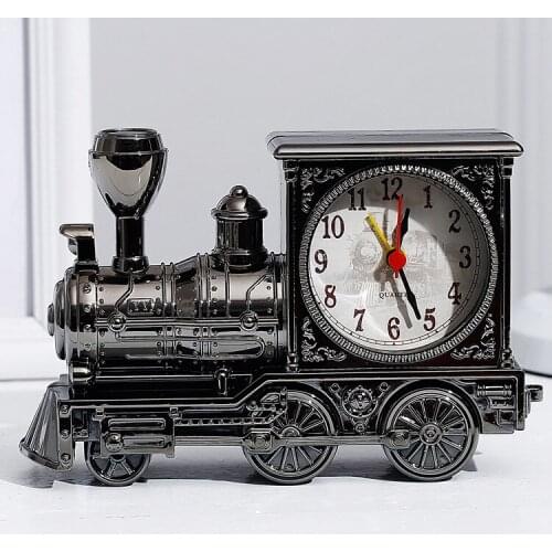Creative Home Wake-Up Alarm Student Gifts School Gifts Antique Locomotive Alarm Clock Fashion Personality