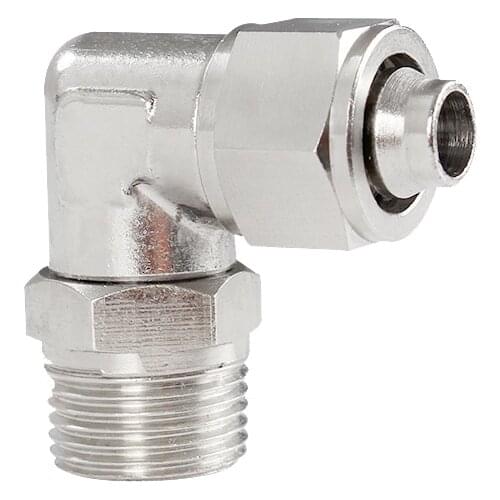 4 6 8 10 12 16mm x M5 1/8" 1/4" 3/8" 1/2" BSP Male Thread Elbow Rotary Fast Twist Pneumatic Pipe Tube Fitting Quick Connector