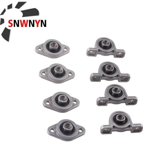 4pcs KP08 KP000 KP001 Kp003 Kp005 Kp006 Zinc Alloy Diameter 8mm 10mm 12mm 17mm Bore Ball Bearing Pillow Block Mounted Support
