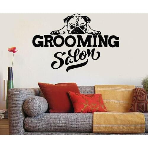 Dog Grooming Salon Vinyl Wall Decal Purity Dog PetSalon Window Sticker House Animals Stickers Puppy Art Mural M75