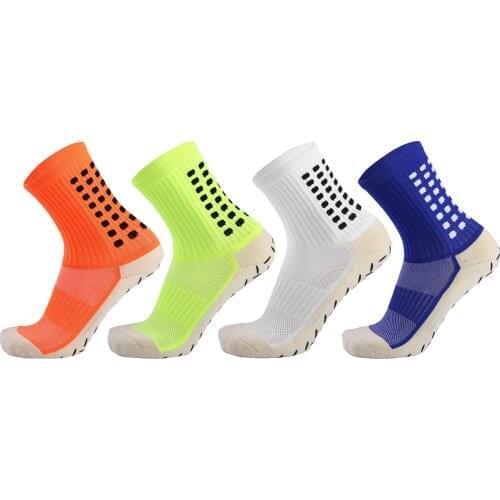 Athletic Socks Anti-slip Silicon Moisture-wicking Breathable Dotted Cushion Socks Cycling Running Basketball Sports Stockings