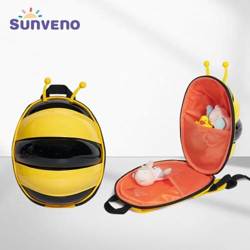 Sunveno Children School Bags Anti-lost Childrens Backpack Bee Cartoon for Baby Bags Kids Bag Boys Girls Schoolbag Backpack