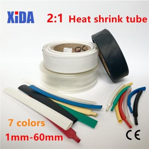 1 Meter 2:1 Transparent Clear 2mm 3mm 4mm 5mm 6mm 8mm 10mm 12mm 14mm Heat Shrink Tube Heatshrink Tubing Wire Sleeving Wrap Kits