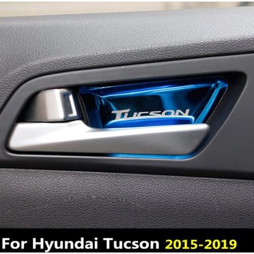 Interior Built Handle Bowl stainless steel decoration Protect Trim for Hyundai Tucson Accessories 2015~2019
