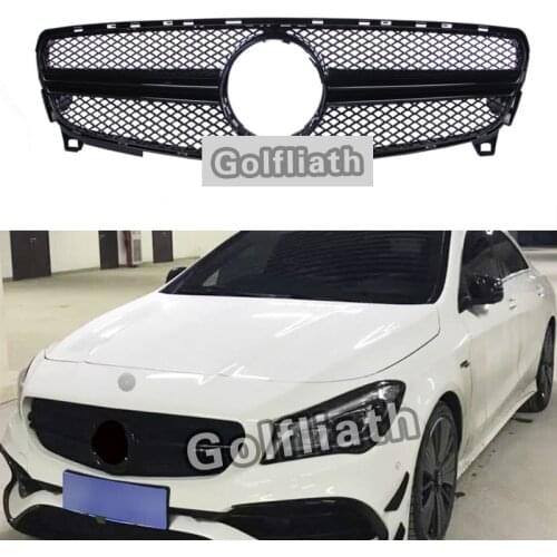 W176 ABS Black Front Grill Grille for Mercedes Benz A-CLASS A180 A200 A260 A45 AMG 2016 2017 2018