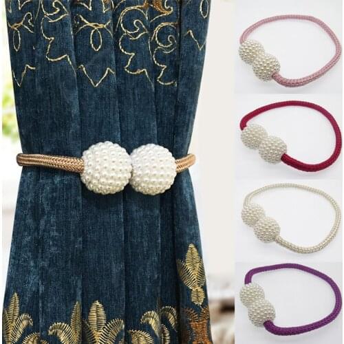1Pcs Pearl Magnetic Curtain Clip Curtain Holders Rods Accessories Backs Holdbacks Buckle Clips Hook Holder Home Decor
