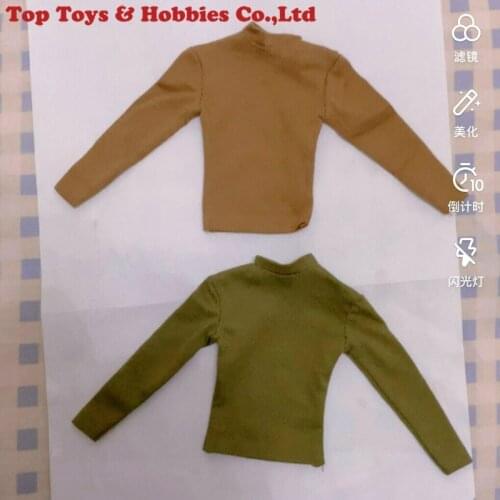1/6 Scale WWII Soldier Shirt Model Male Long Sleeve Top Sweater Knitwear Underwear For 12-inch Figure Body Doll
