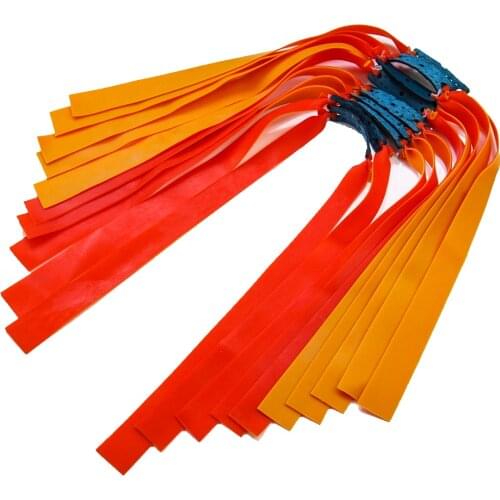 10PCS Powerful Flat Rubber Band for Slingshot Hunting 1mm High Elasticity Outdoor Sports Catapult Fishing Shooting Accessories