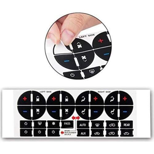 2pcs AC Dash Button Sticker Auto Button AC Central Control Repair Stickers