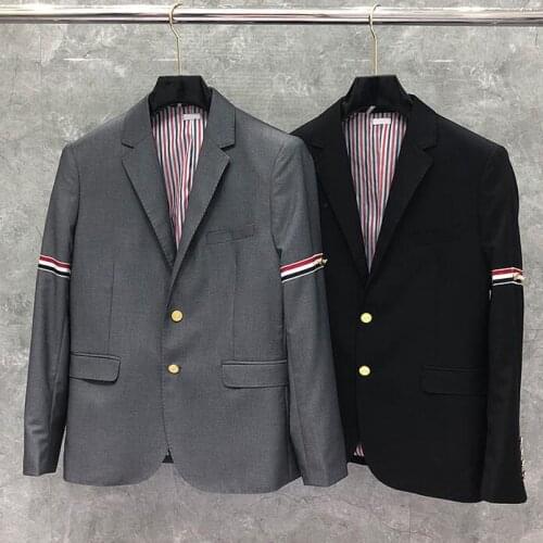 2021 Fashion Brand Formal Blazer Men British Casual Suit Mens Jacket Spring And Autumn Single Breasted Wool Coat