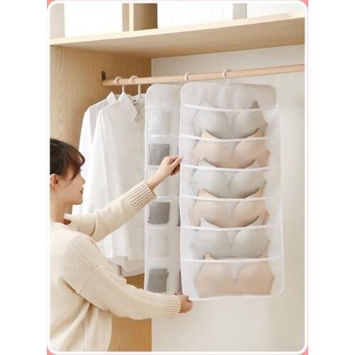 6/12/18 Pockets Foldable Wardrobe Organizer Wall Door Hanging Organiser Bra Underwear Socks Storage Bags Multi Pockets
