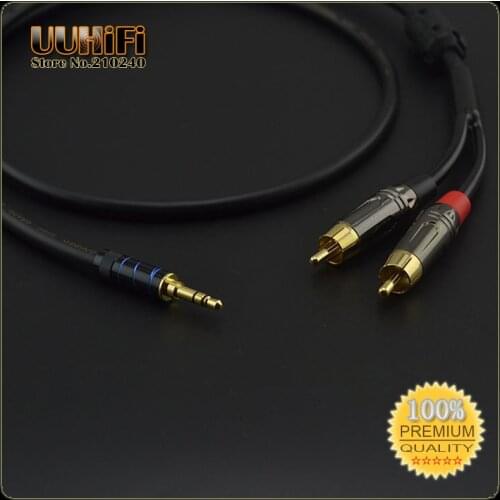 HIFI 3.5mm to 2 RCA Stereo DIY RCA Audio Cable for Mp3 AMP DAC