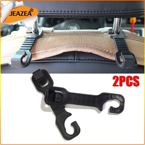 Car Accessories 1 Pair Black Car Seat Back Seatback Headrest Hanger Holder Hooks Organiser Pockets Luggage Bags Mount Bracket
