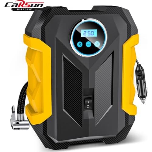 Carsun Digital Tire Inflator Car Portable Air Compressor Pump 150 PSI Car Air Pump With LED Lamp For Car Bicycles Motorcycles