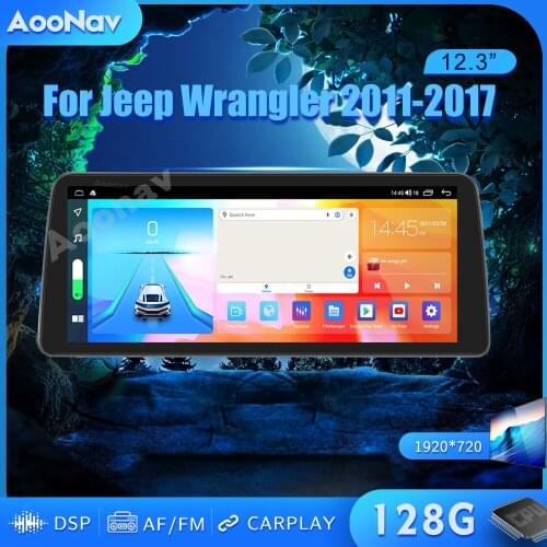 128GB Android Car radio GPS For Jeep Wrangler 2011-2017 car Multimedia Player Navigation Stereo receiver Head Unit