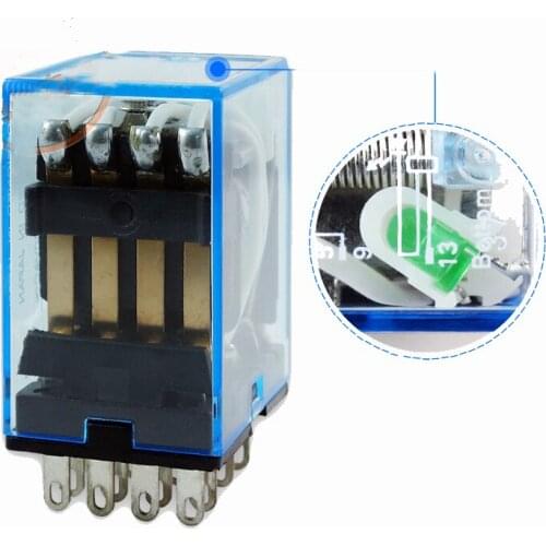 Free ship 10pc 4NO 4NC Electromanetic Relay MY4NJ 12V DC Coil Miniature Relay Replace HH54P/JZX-22F(D)/42 14PIN 3A