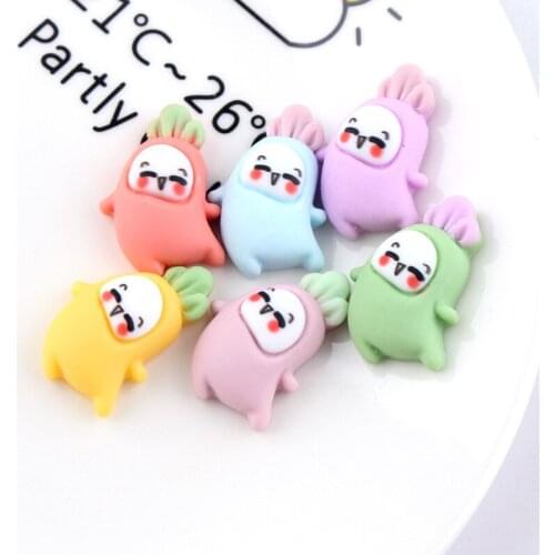 Free shipping 20pcs 17*27mm Kawaii Carrot Resin Cabochons Flatback Cute Colorful Jewelry DIY Cameo Patch Sticker Ornaments